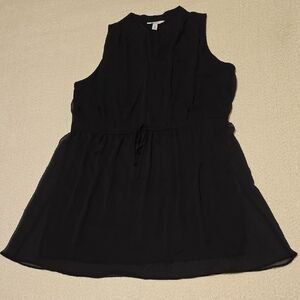 Nine West Sleeveless Fit & Flare Black Dress